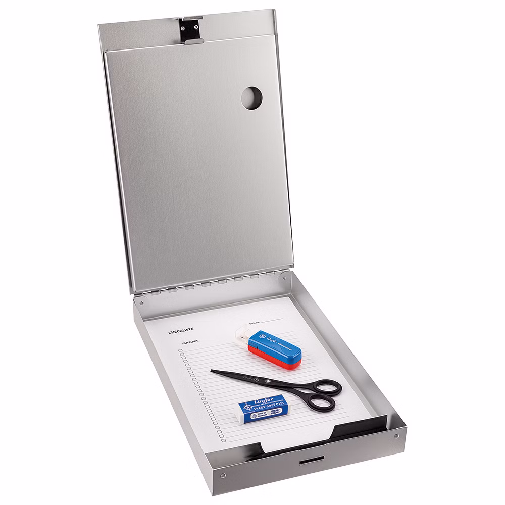 Läufer Formularhalter Aluminum mit Box mit Abteiltrenner