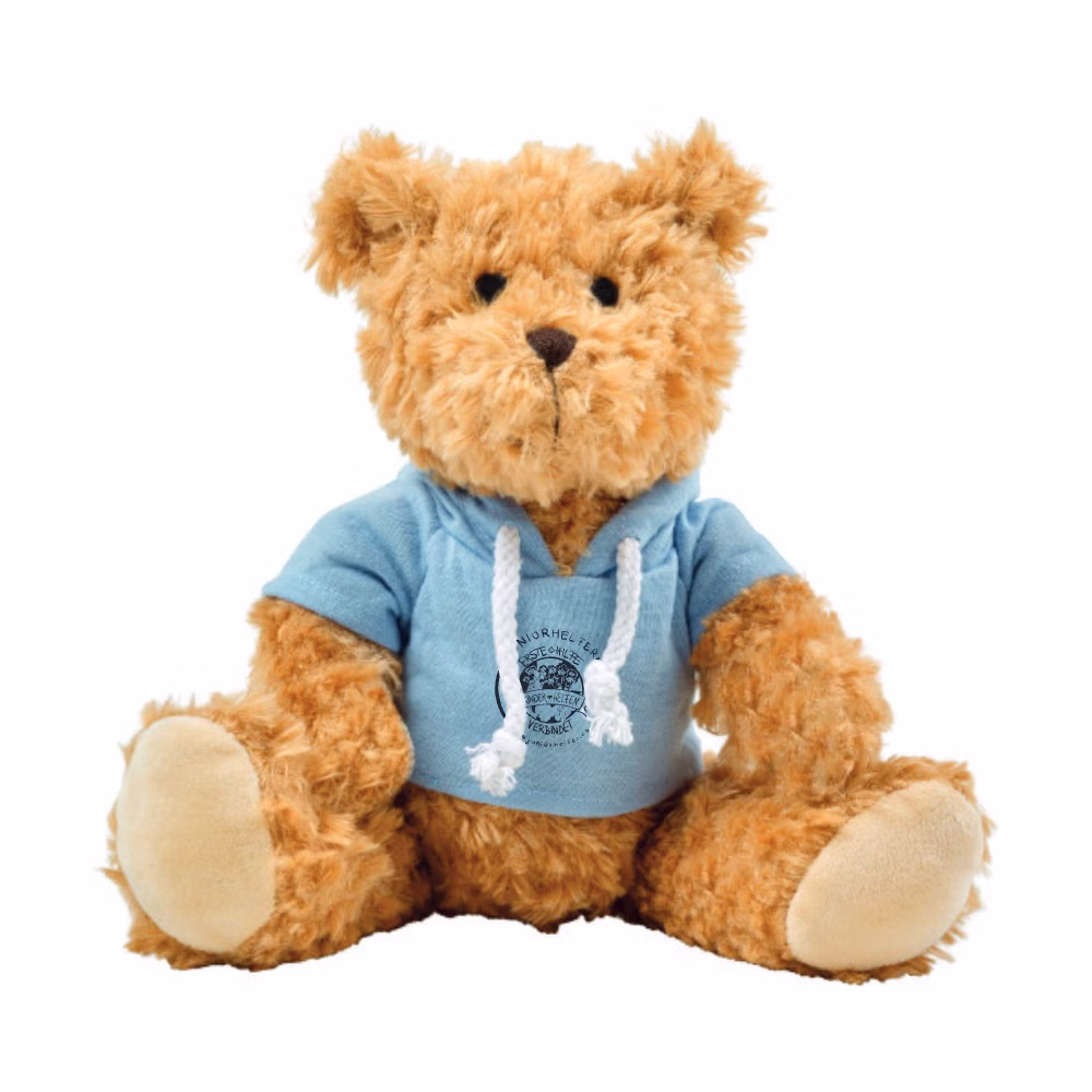 Teddybär mit "Juniorhelfer" Logo Tröstebär