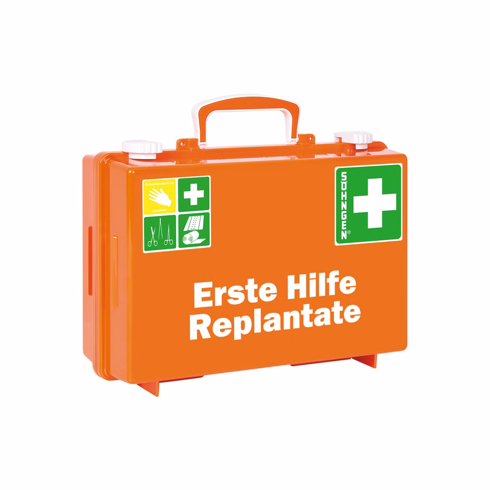 Söhngen Replantat-Notfallkoffer orange mit Wandhalterung