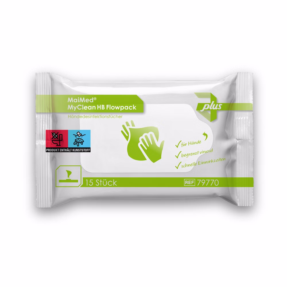 MaiMed MyClean HB Flowpack Händedesinfektionstücher (15 Stück)