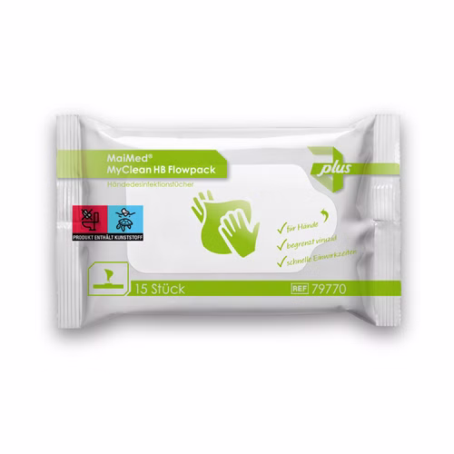 MaiMed MyClean HB Flowpack Händedesinfektionstücher (15 Stück)