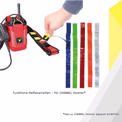 Tee-uu FUNCTION Reflexstreifen-Set für CHANNEL Funkgeräte-Holster im 5'er-Set