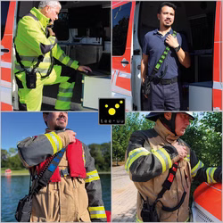 Tee-uu FUNCTION Reflexstreifen-Set für CHANNEL Funkgeräte-Holster im 5'er-Set