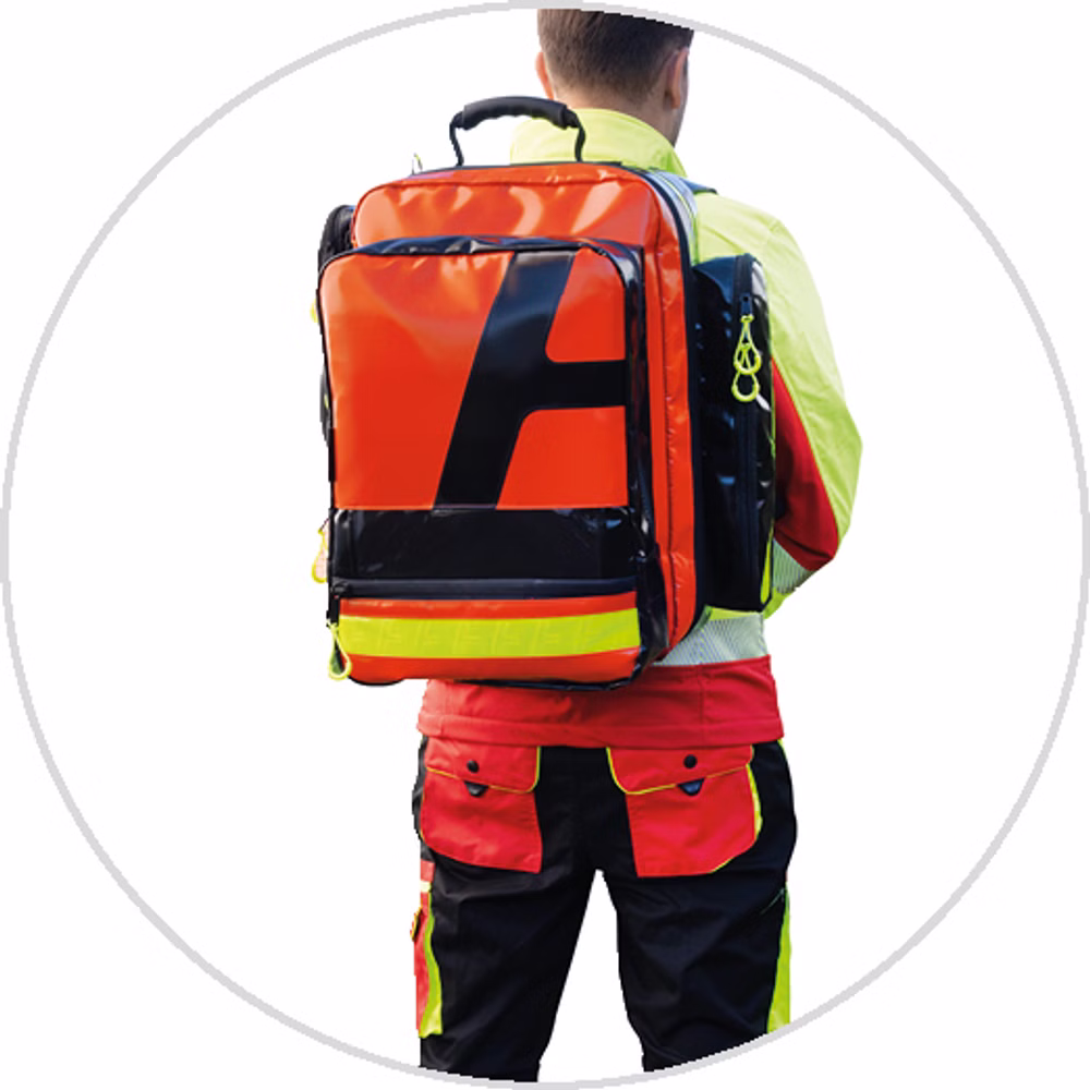 AEROcase MEDpack AED Notfallrucksack mit Defibrillatorfach Klettsystem