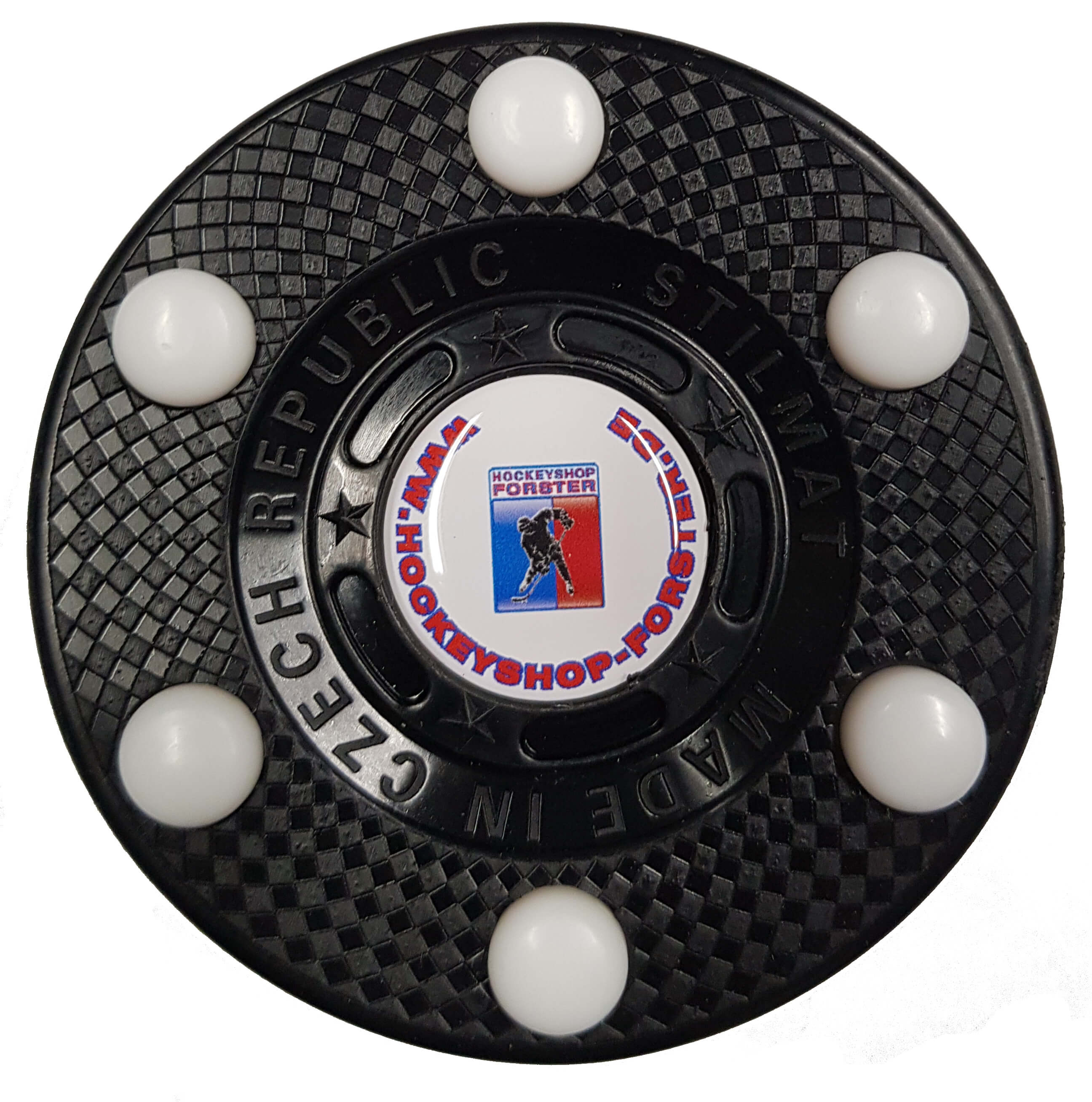 Offizieller DIHL Inline Hockey Puck Stilmat Schwarz Forster