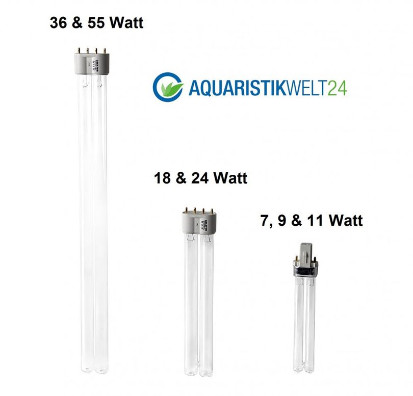 7 55 Watt UVC Ersatzlampe Wasserklärer G23 und 2G11 Sockel Aquaristikwelt24 AquaOne 7 Watt UVC Ersatzlampe Wasserklärer