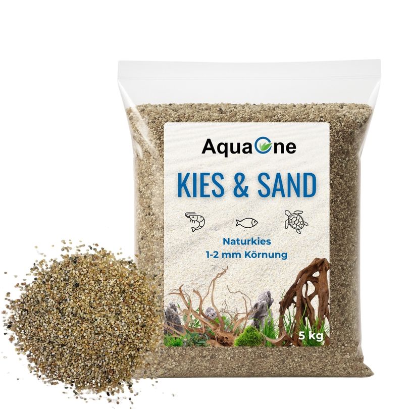 5 kg Naturkies Beige Mittel (2-3 mm) – Premium Bodengrund für Aquarien