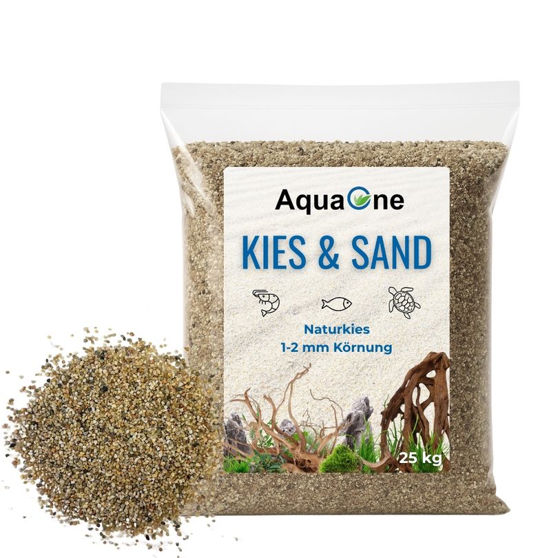25 kg Naturkies Beige (2-3 mm) – Premium Bodengrund für Aquarien