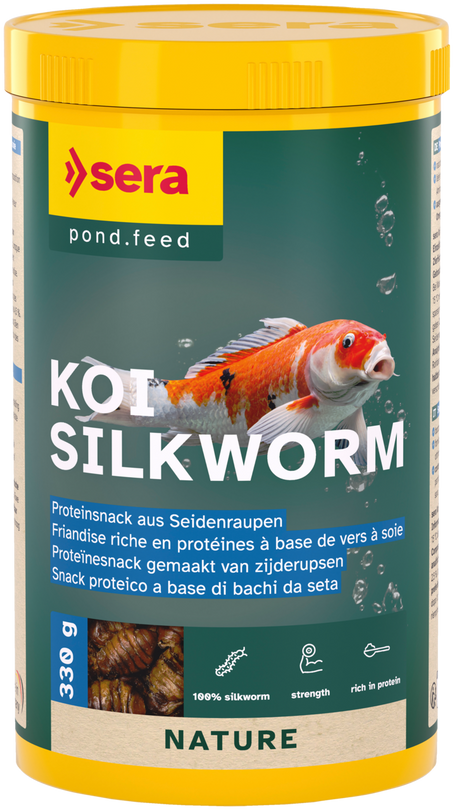 Sera Koi Silkworm 1 Liter 100% Seidenraupen als natürlicher Leckerbissen
