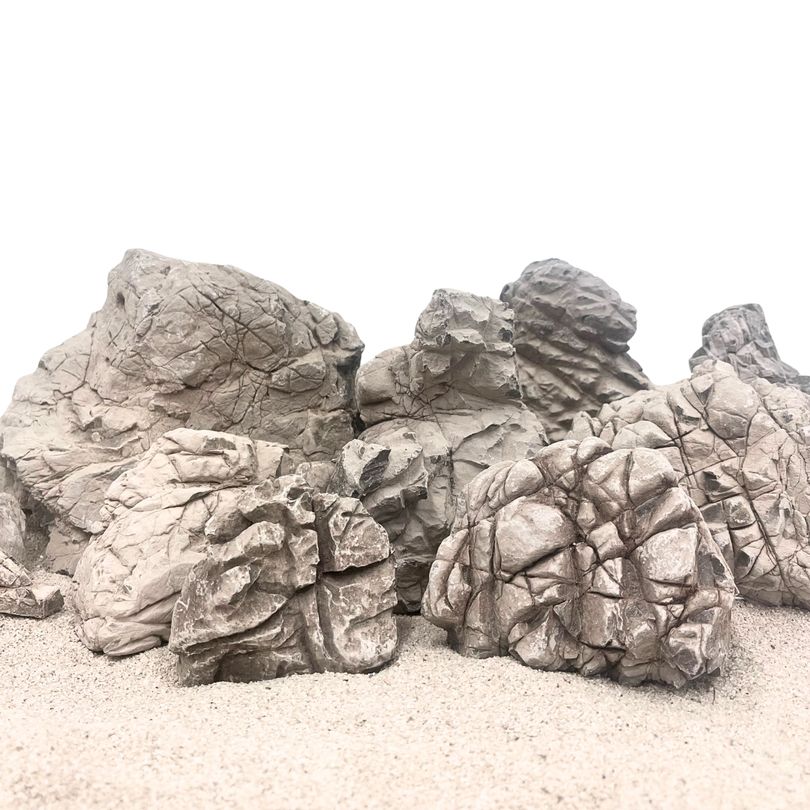 Aquarium Natursteine Geo Rock 25 kg Mix Größe M-L Aquascaping Steine