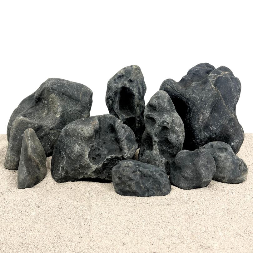 Aquarium Natursteine Hakkai Stein 25 kg Mix Größe M-XL  Aquascaping Steine