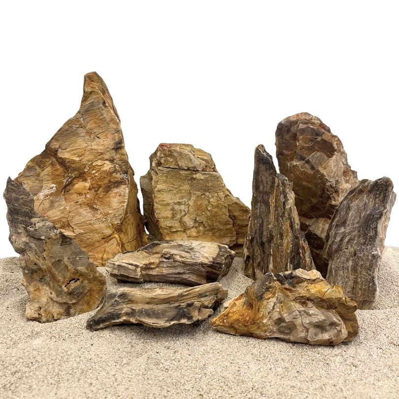 Aquarium Natursteine Helle Pagoden 25 kg Mix Größe M-XL Aquascaping Steine