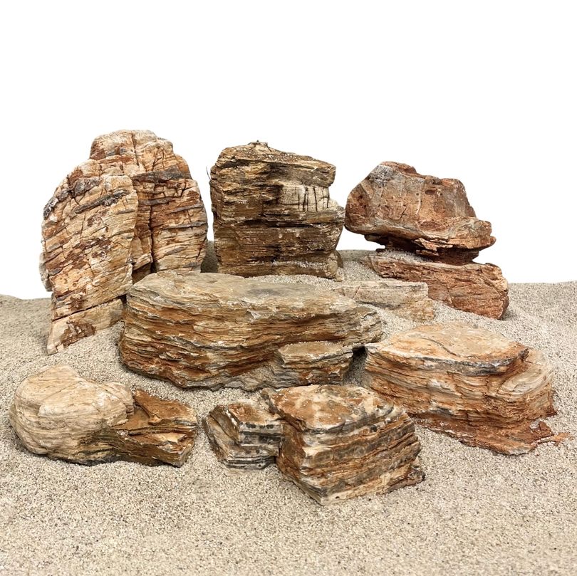 Aquarium Natursteine Red Multilayer Rock 1 Stück Gr. M 0,3-0,7 kg Aquascaping Steine