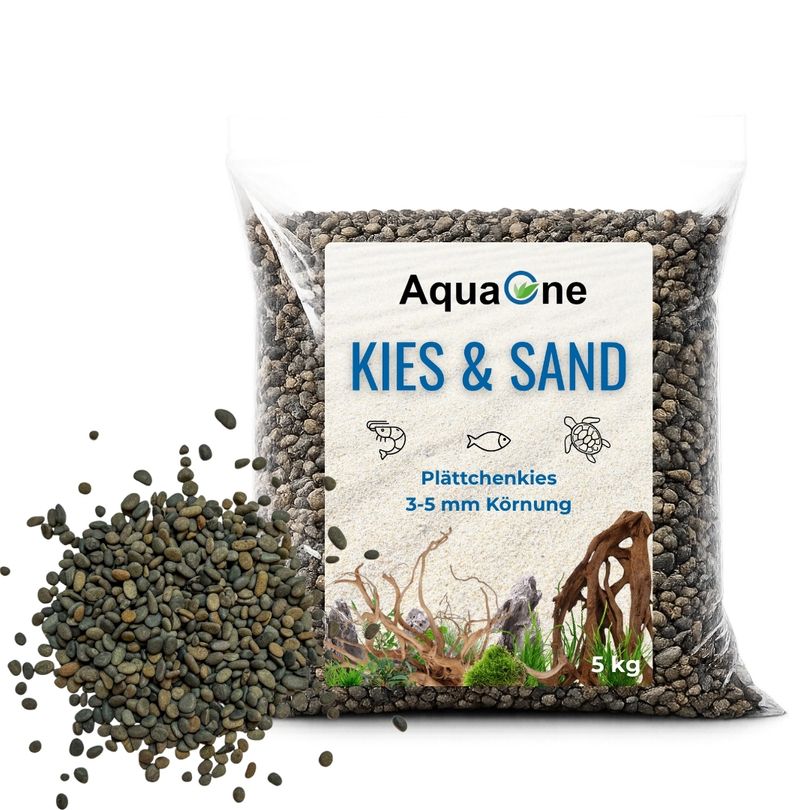 5 kg Plättchenkies 2-4 mm – Hochwertiger Natursteinkies für Aquarien