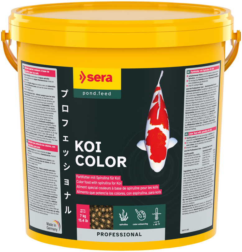 Sera Koi Professional Color 21 Liter Eimer Koi Spezialfutter Teichfutter Futter