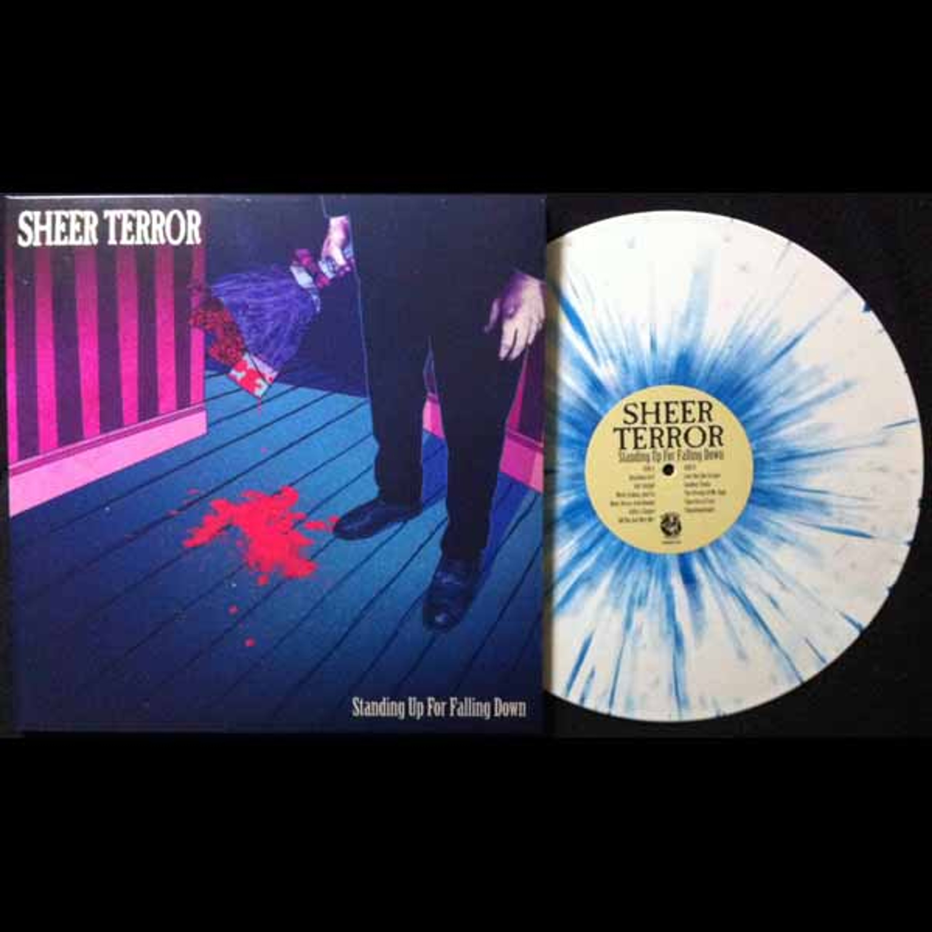 Sheer Terror Standing Up For Falling Down LP limitiert B1 blau