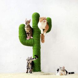 Design Katzen-Kratzbaum Kaktus Sisal Kletterbaum | shoperama