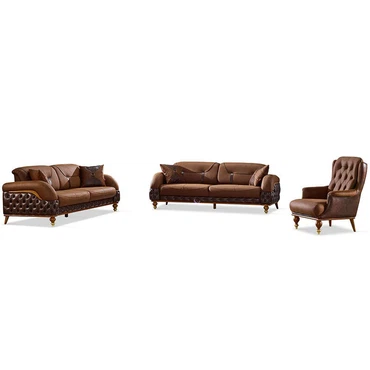 Couchgarnitur MONTE im Spar Set, 3-Sitzer mit Bettfunktion