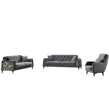 PAMEN, 3 Sitzer mit Bettfunktion, Couchgarnitur Polstergarnitur