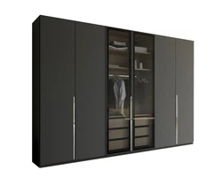 Kleiderschrank Casseria 6-türig mit Glasrahmentür