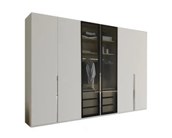 Kleiderschrank Casseria 6-türig mit Glasrahmentür