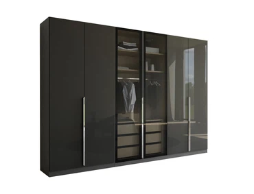 Kleiderschrank Casseria 6-türig mit Glasrahmentür
