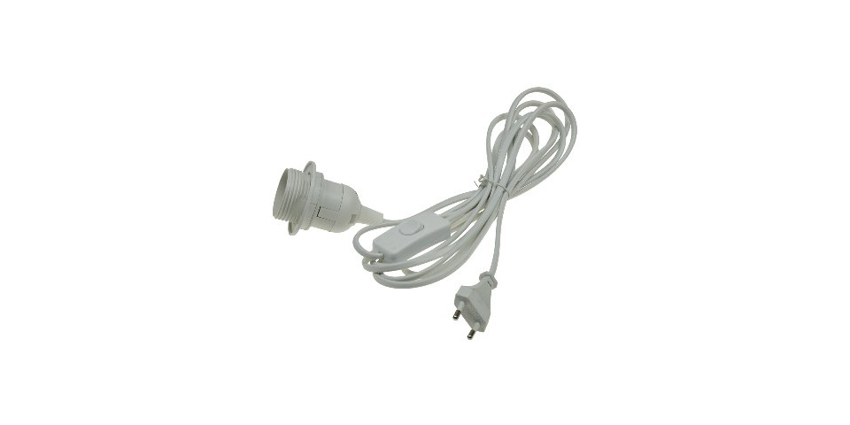 E27 Lampenfassung mit Schalter Fassung 3,4m Kabel Schnurschalter