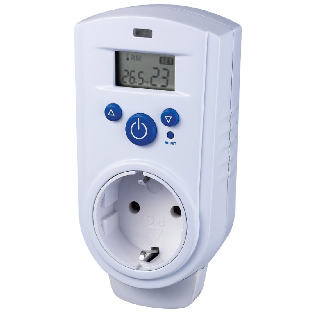 Thermostat Digital für Steckdose 230V Stecker-Thermostat für Infrarot- Heizung Klimageräte Ventilatoren Terrarium Aquarium mit Display