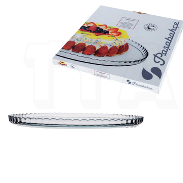  Dajar 10345 Tortenplatte 32cm Patisserie PASABAHCE, Glas, Transparent, 32 x 32 x 1,6 cm