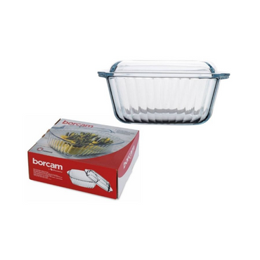 Borcam Auflaufform mit Deckel Eckig