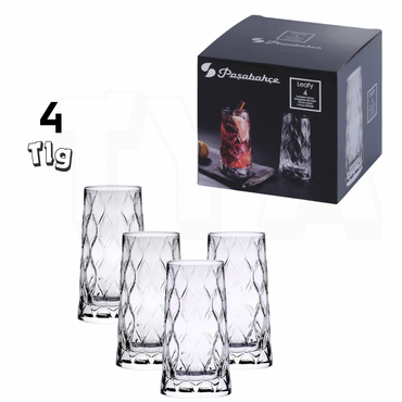LEAFY Longdrink Glas 4er Set 355cc 420855