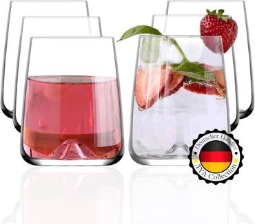 Wassergläser Longdrinkgläser Trinkgläser 6er Perfekt für zu Hause, Restaurants, Partys 475cc