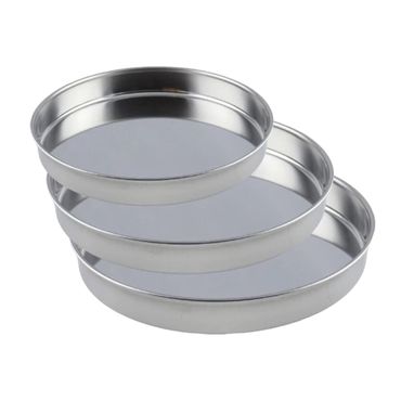 HOFFMANNS 3er Set Tablett 28/32/36cm Edelstahl 23002