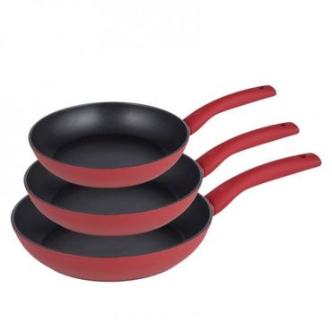 Michelino 3-tlg. Bratpfannen-Set Serie Nora Rot