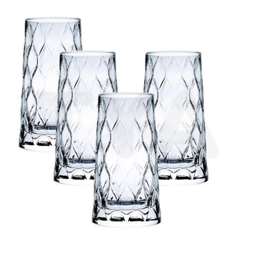 LEAFY Longdrink Glas 4er Set 450cc 420955