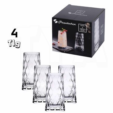 LEAFY Longdrink Glas 4er Set 450cc 420955