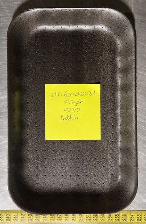 Fleisch Schale Schwarz - Siyah Et Kagidi STD 1-1,5kg Delikli 270*165*30 mm