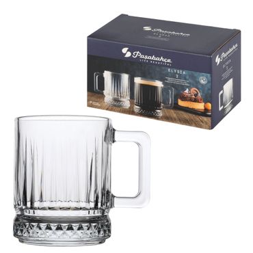 Pasabahce Elysia Mug mit Henkel 250ml 2er 55432