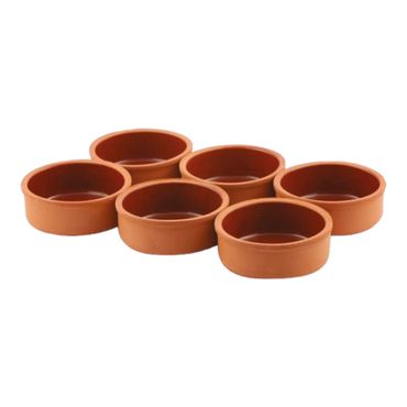 Auflaufformen aus Ton Güvec 6 tlg. Set Ø 12 cm