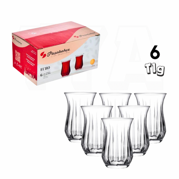 Pasabahce Echo Teegläser 6er Oval 160cc 420181 