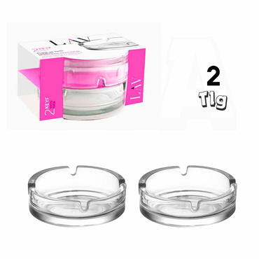 LAV KEYF Aschenbecher Bistro aus Glas 2er KYF72