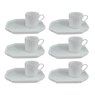 Schäfer Lara 12tlg Espresso-Set Gebäck mit Unterteller 100ml
