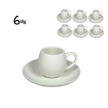 Schäfer Mokka Set rund mit Unterteller 90ml Creme