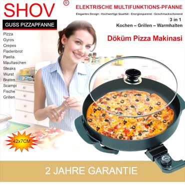 SHOV ELEKTRISCHE MULTIFUNKTIONS-PFANNE Döküm 42x7cm