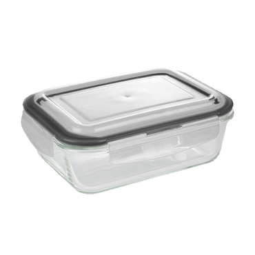 Michelino Aufbewahrungsglas Rechteckig mit Silikondeckel 1500 ml