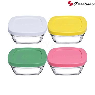 Frischhaltedosen-Set Glasschüssel mit Deckel Puddingsschale 4er