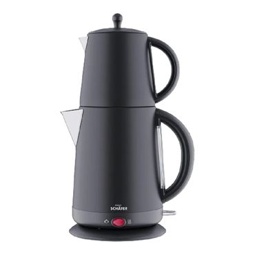Schäfer Teekocher Edelstahl 1,7L 2200W Schwarz Matt-74238