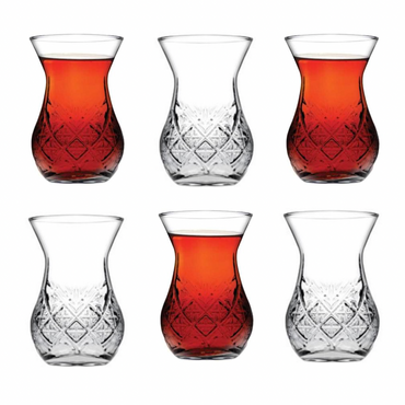 Pasabahce Timeless Teegläser 6er Oval 155cc 42881