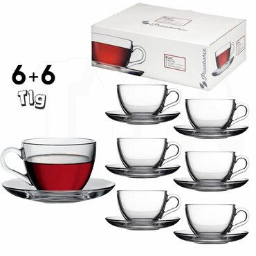 Espressotassen Teetassen mit Unterteller Cappuccino Kaffee Becher 12tlg 238cc