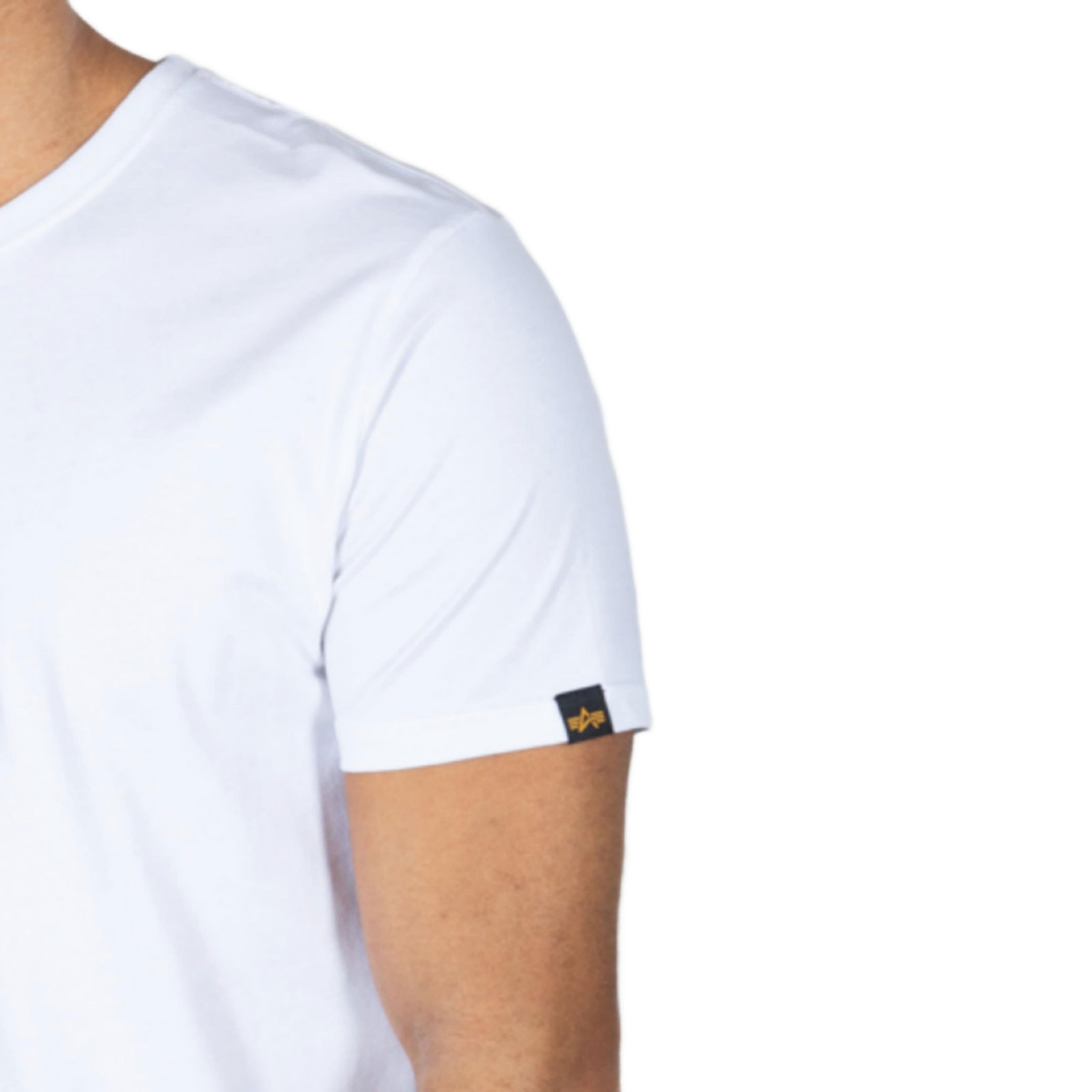 Tシャツ・カットソー ALPHA INDUSTRIES Men T-shirt White 156528 09 Alpha Industries cotton t-shirt white color at PRM US
